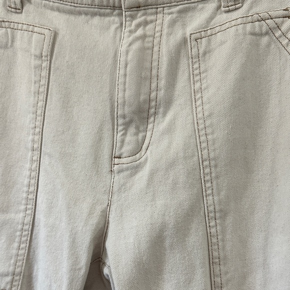 Old Navy Women's utility straight - natural beige size 12 high rise straight - Picture 4 of 12